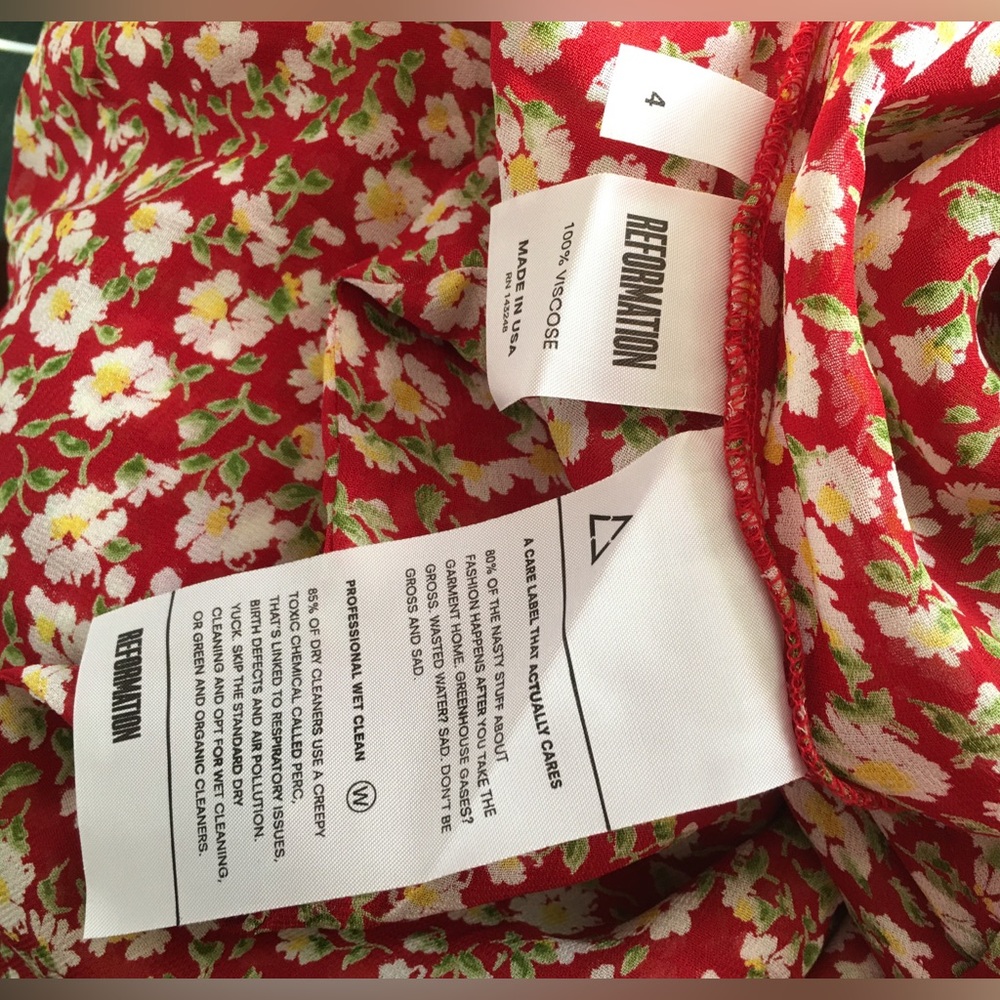 Reformation Yvonne Red Floral Flower Jumpsuit - Picture 14 of 14
